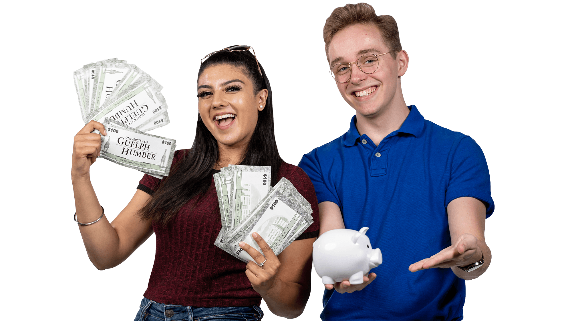 Students with cash