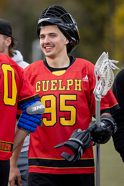 Hunter playing for Guelph Gryphons