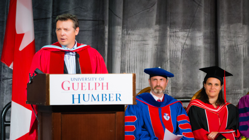 Theo Fleury at convocation 2014