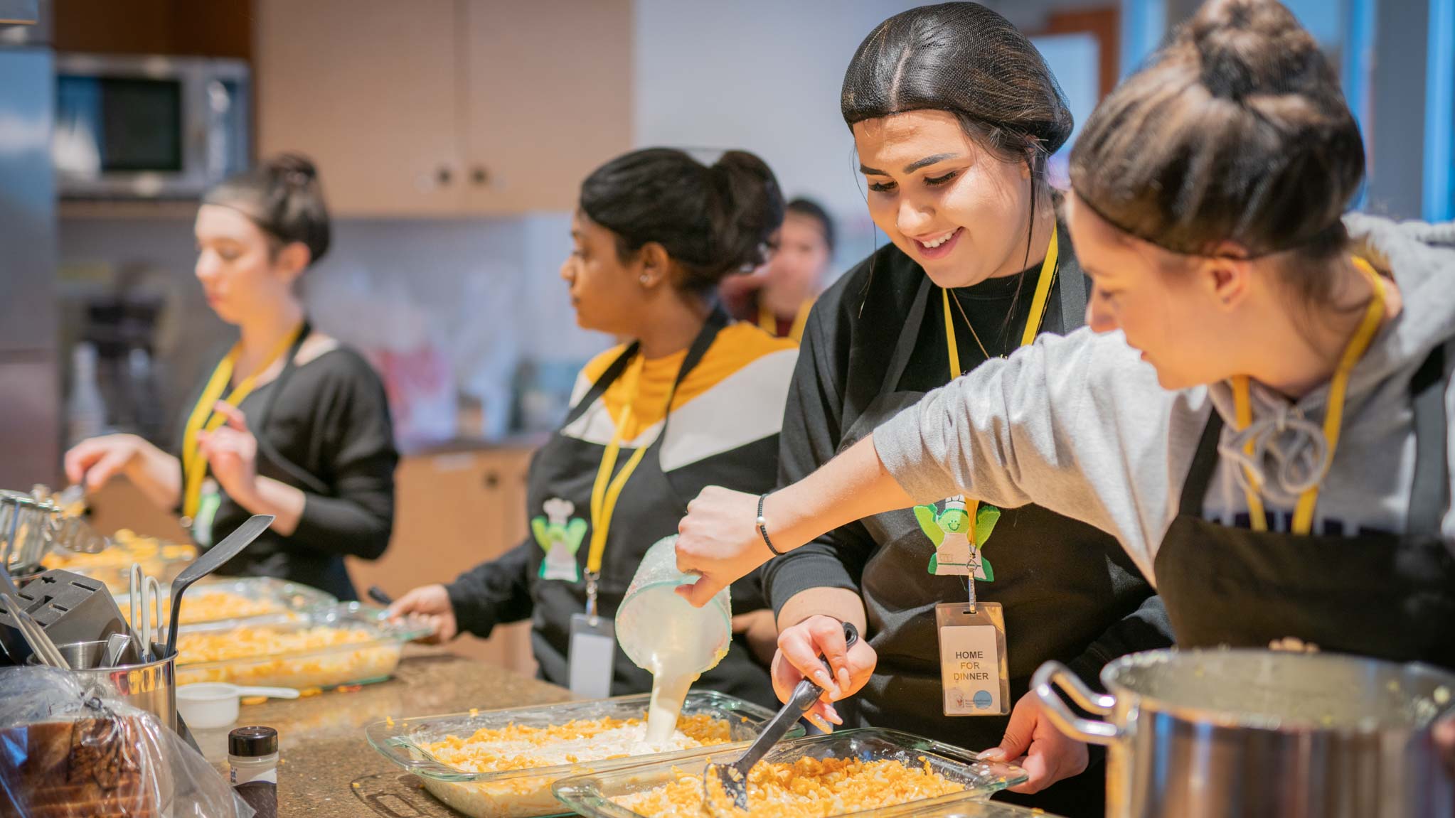 Students cook at Ronald McDonald House Charities