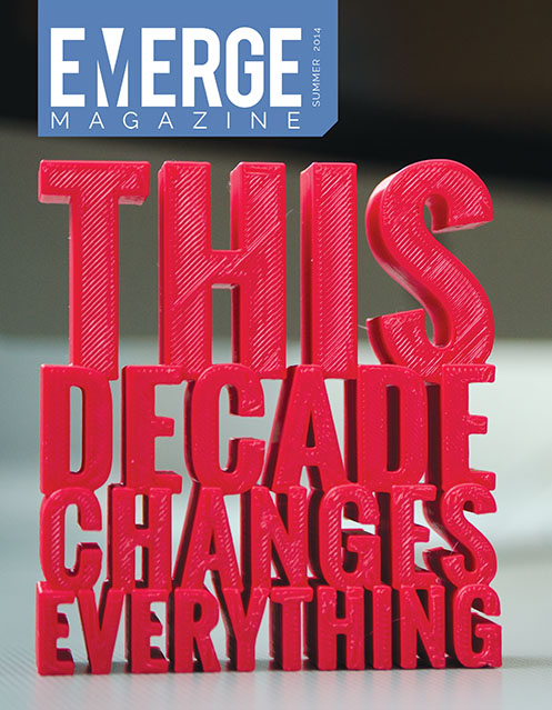 Emerge magazine cover reads This decade changes everything