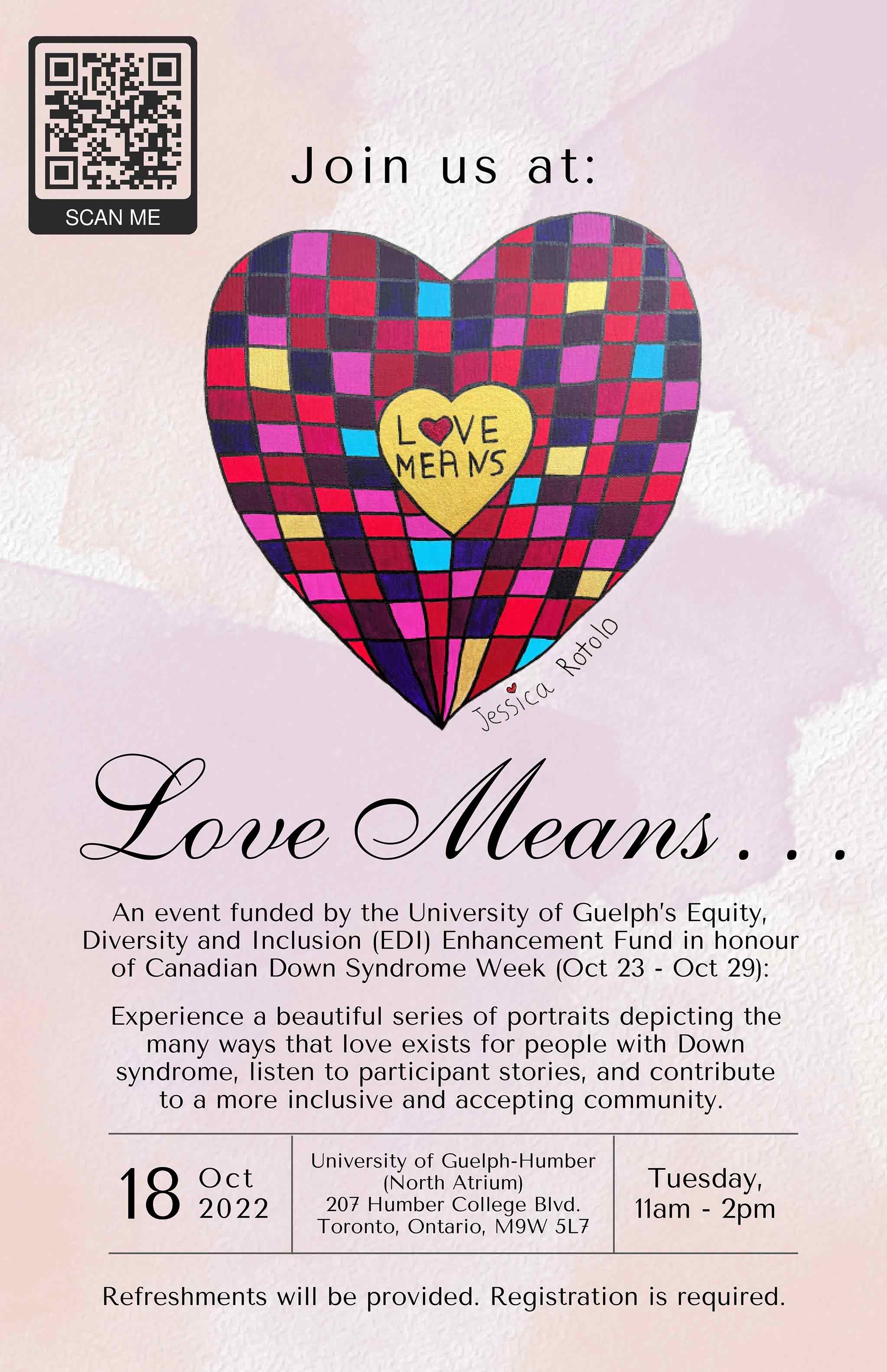 Poster for Love Means event