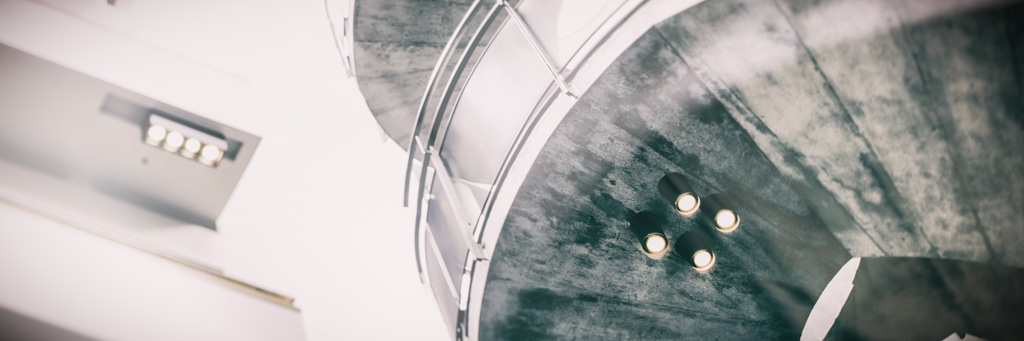 Abstract image of spiral staircase