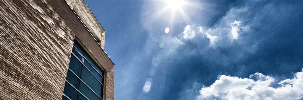 University of Guelph-Humber and blue sky.