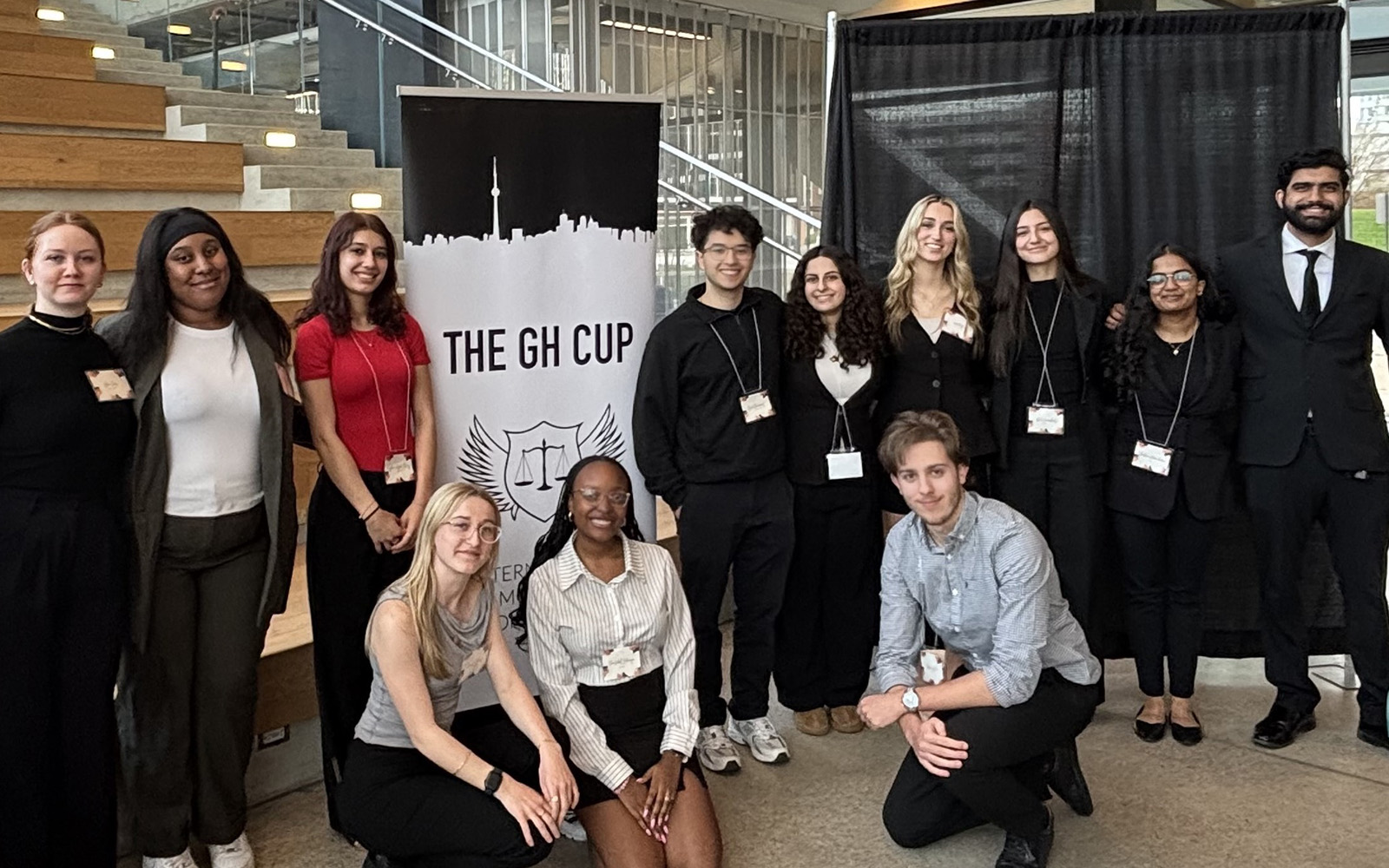students in business attire