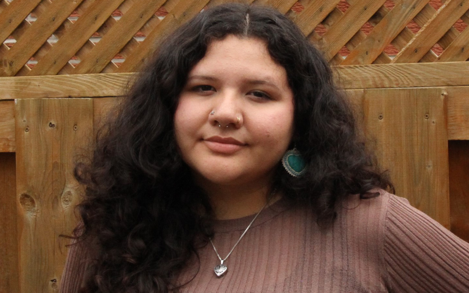 woman with wavy black hair