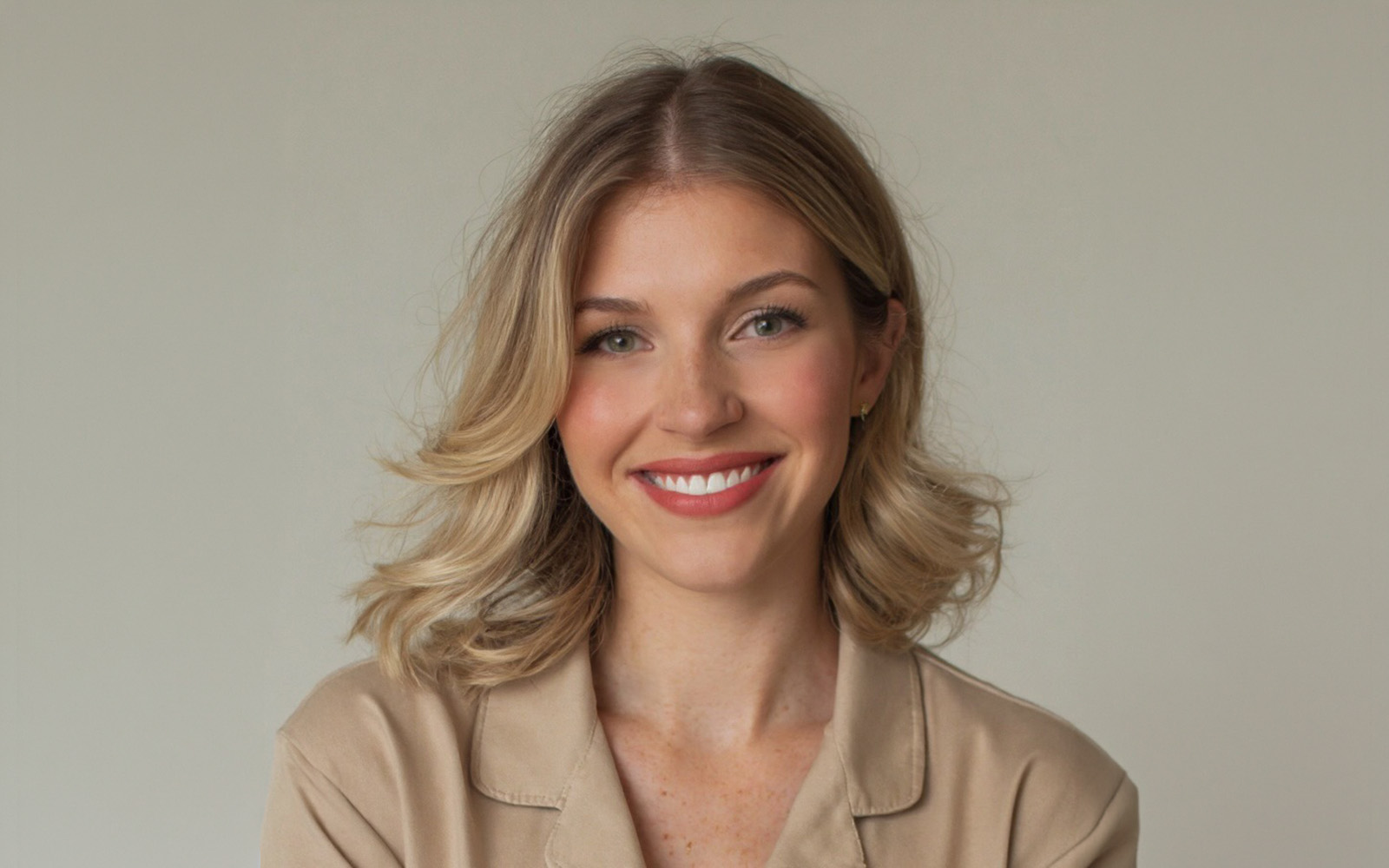 woman with short blonde hair