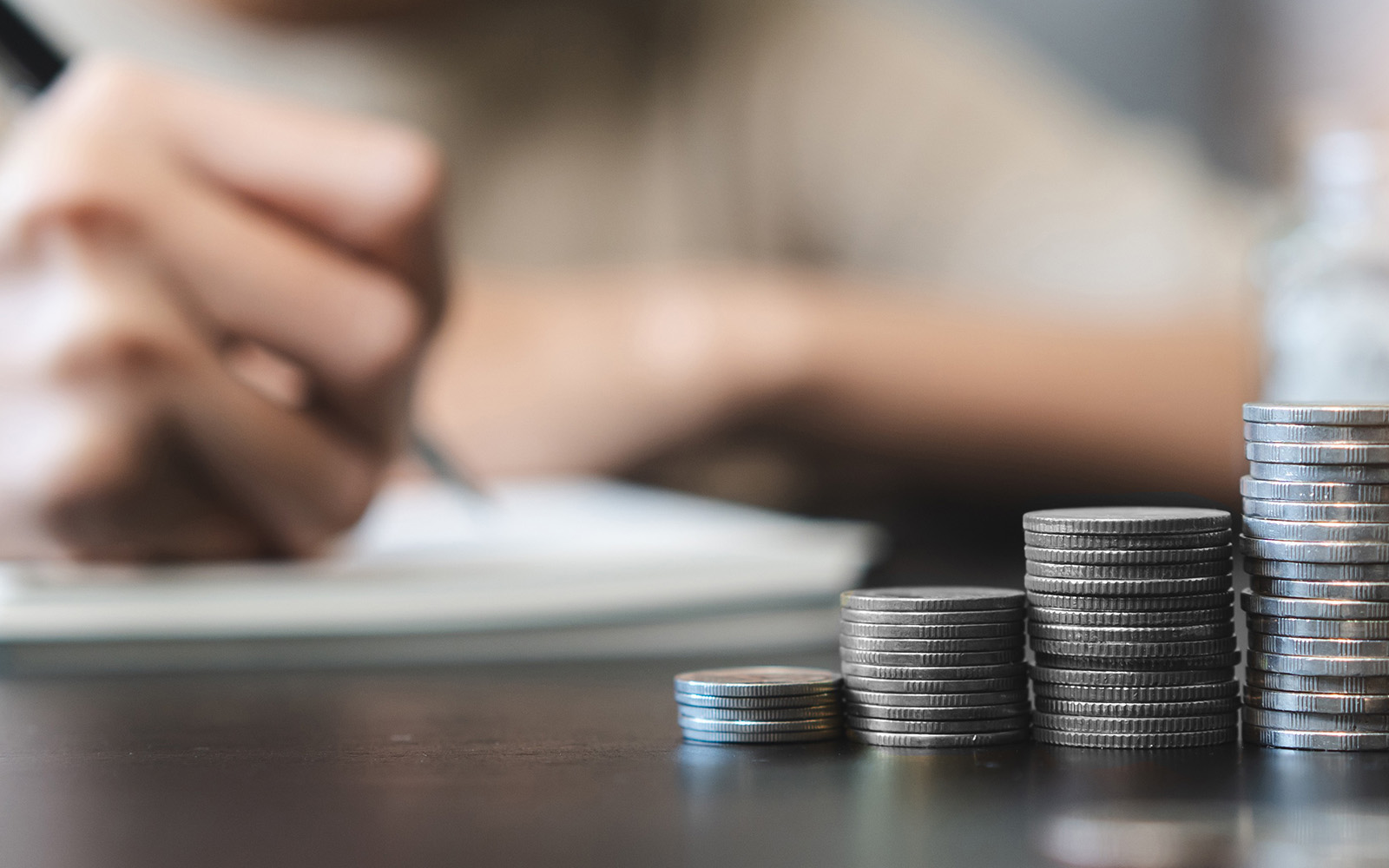 stacks of coins