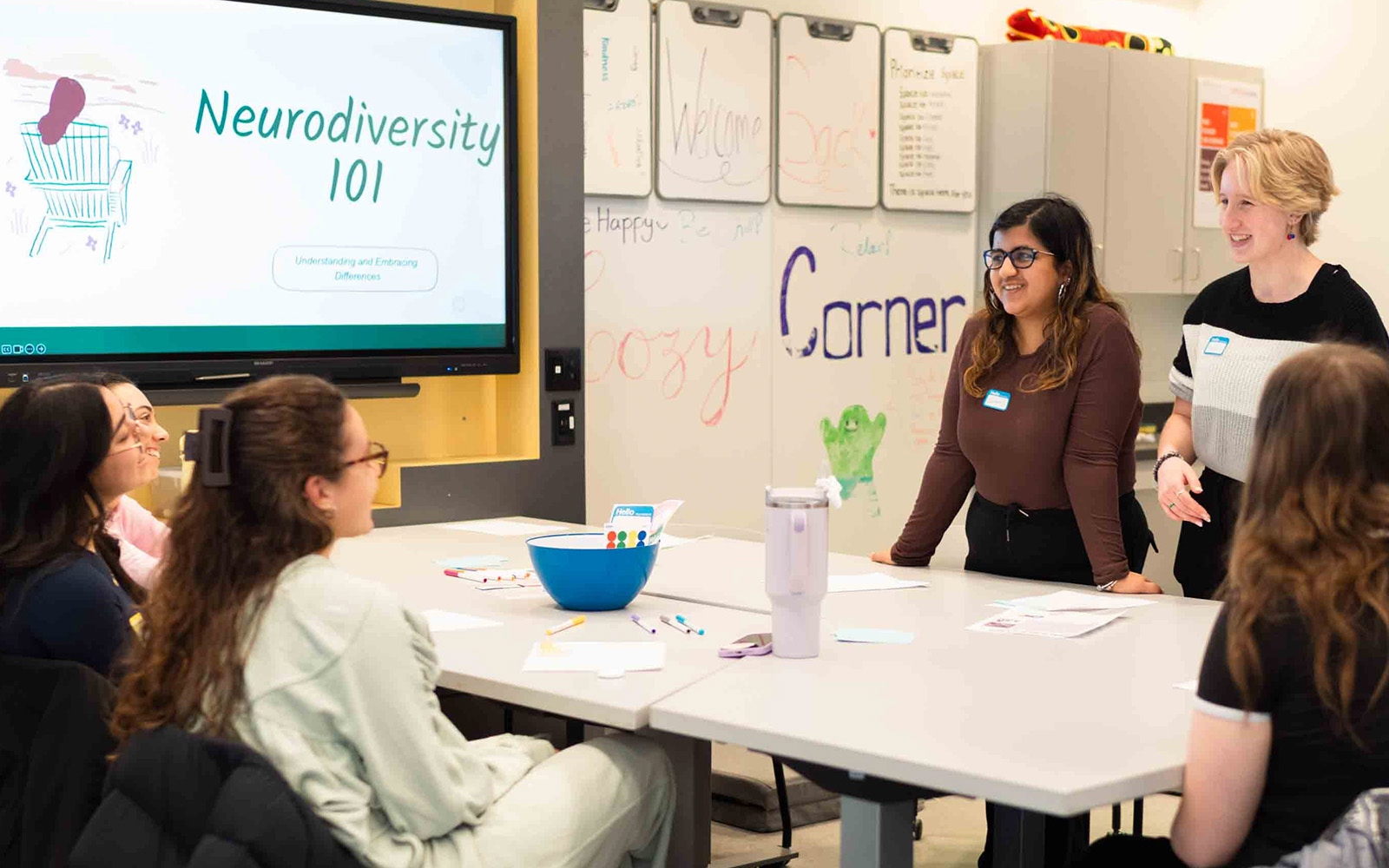students attending a workshop