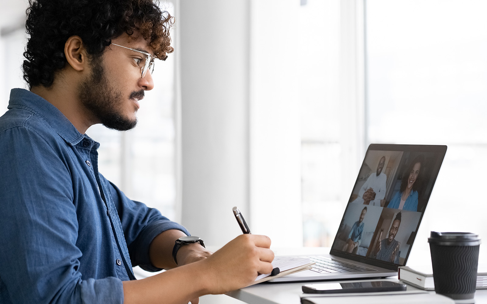 student at laptop
