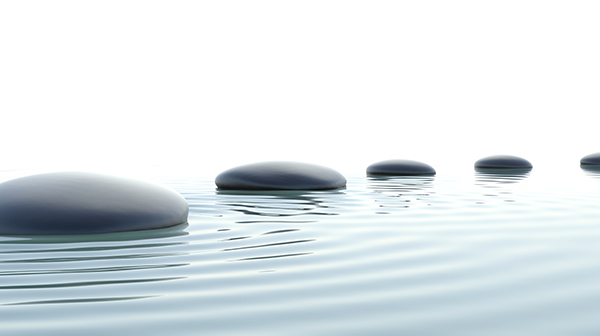 Five stones in a pond