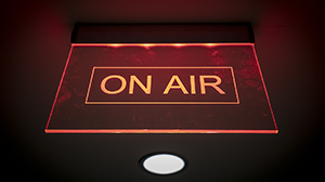 An "On Air" sign