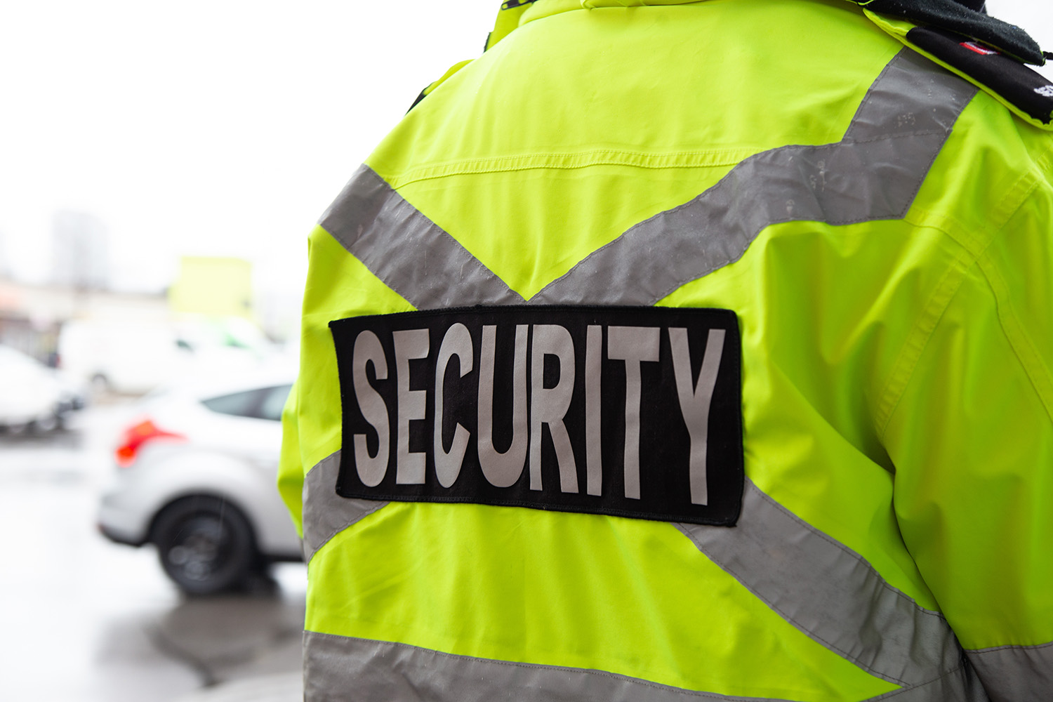 Security Back of a security jacket