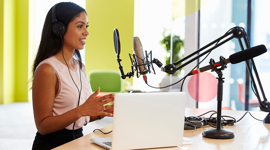 Podcasting student podcasting