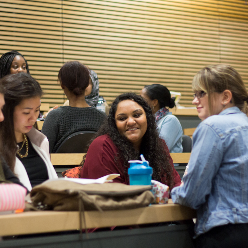 students having discussion