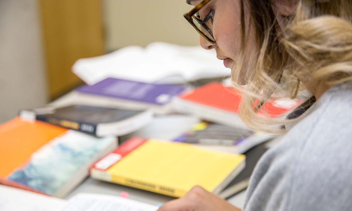 Student preparing for LSAT