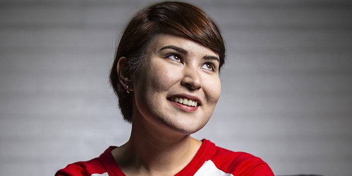 Woman smiling
