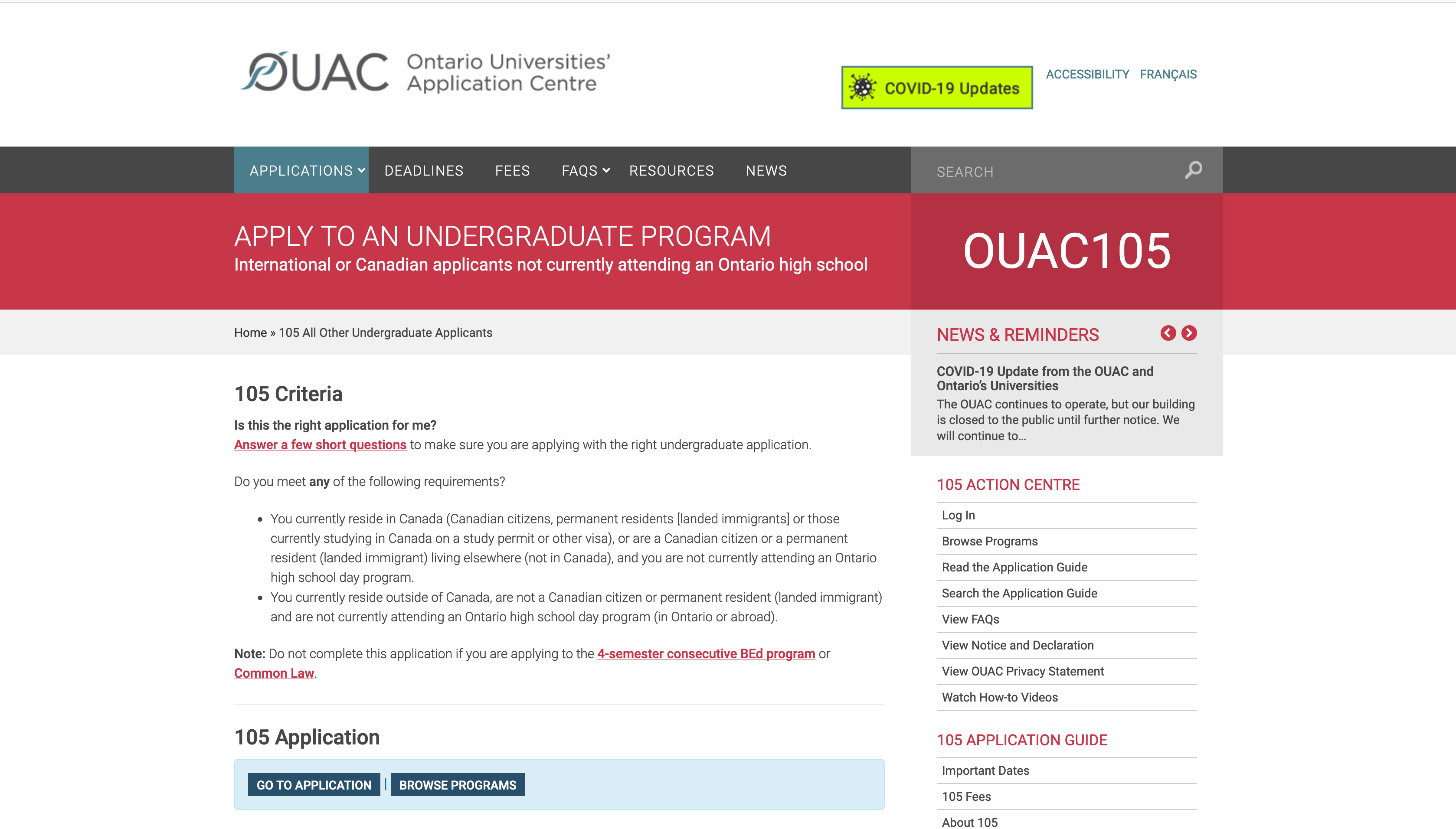 Image of ouac website