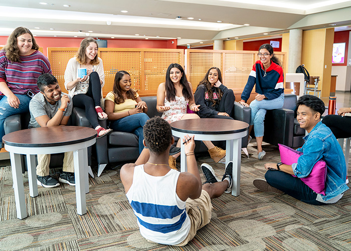 Group of students in a common area