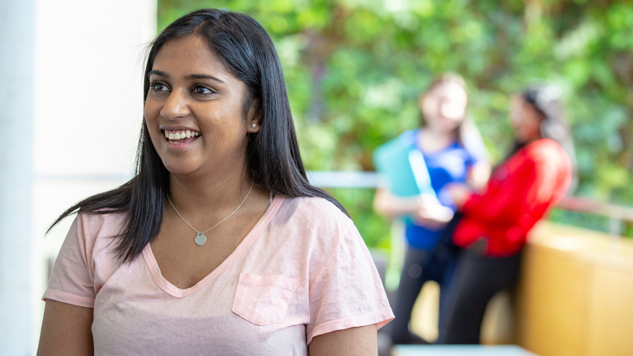 Smiling student