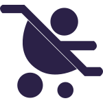 Child figure in stroller