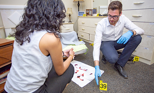 mock crime scene