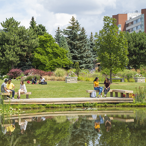 Students in Arboretum