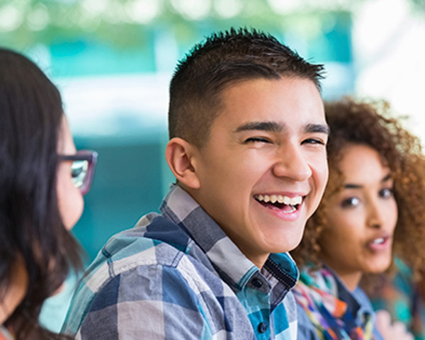 Smiling student