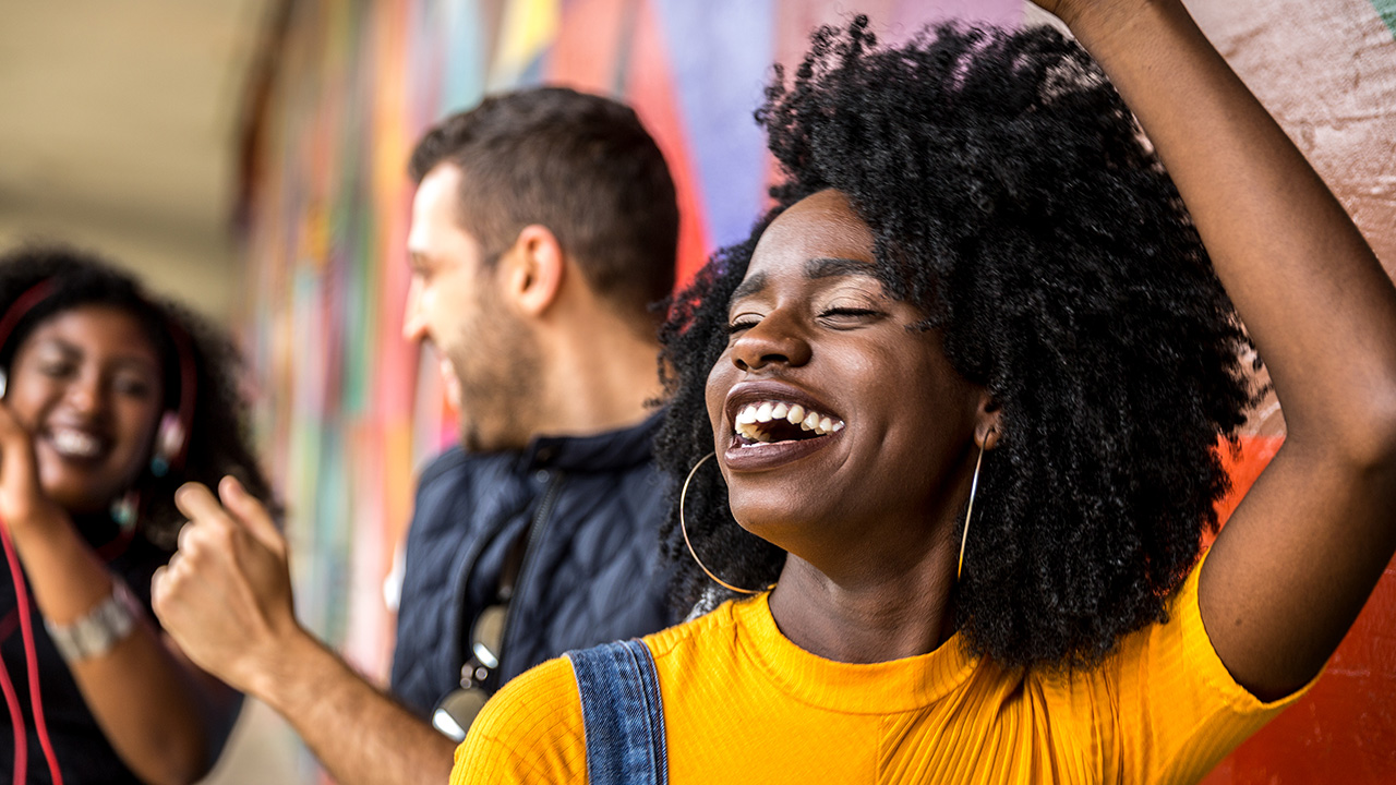 Woman smiling