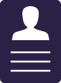 Icon: Paper with portrait and text lines