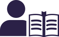 Icon: Person with open book