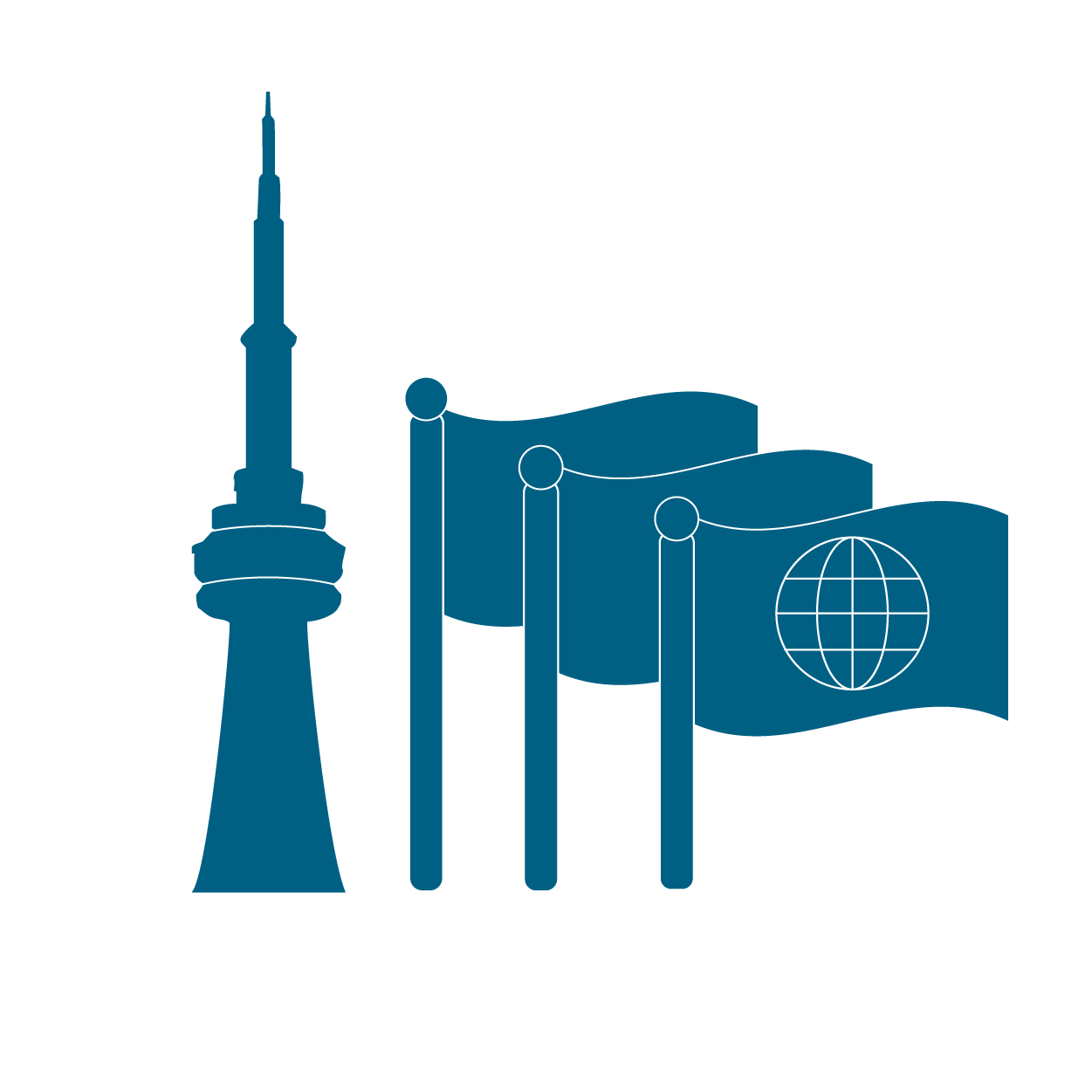 CN Tower with flags icon