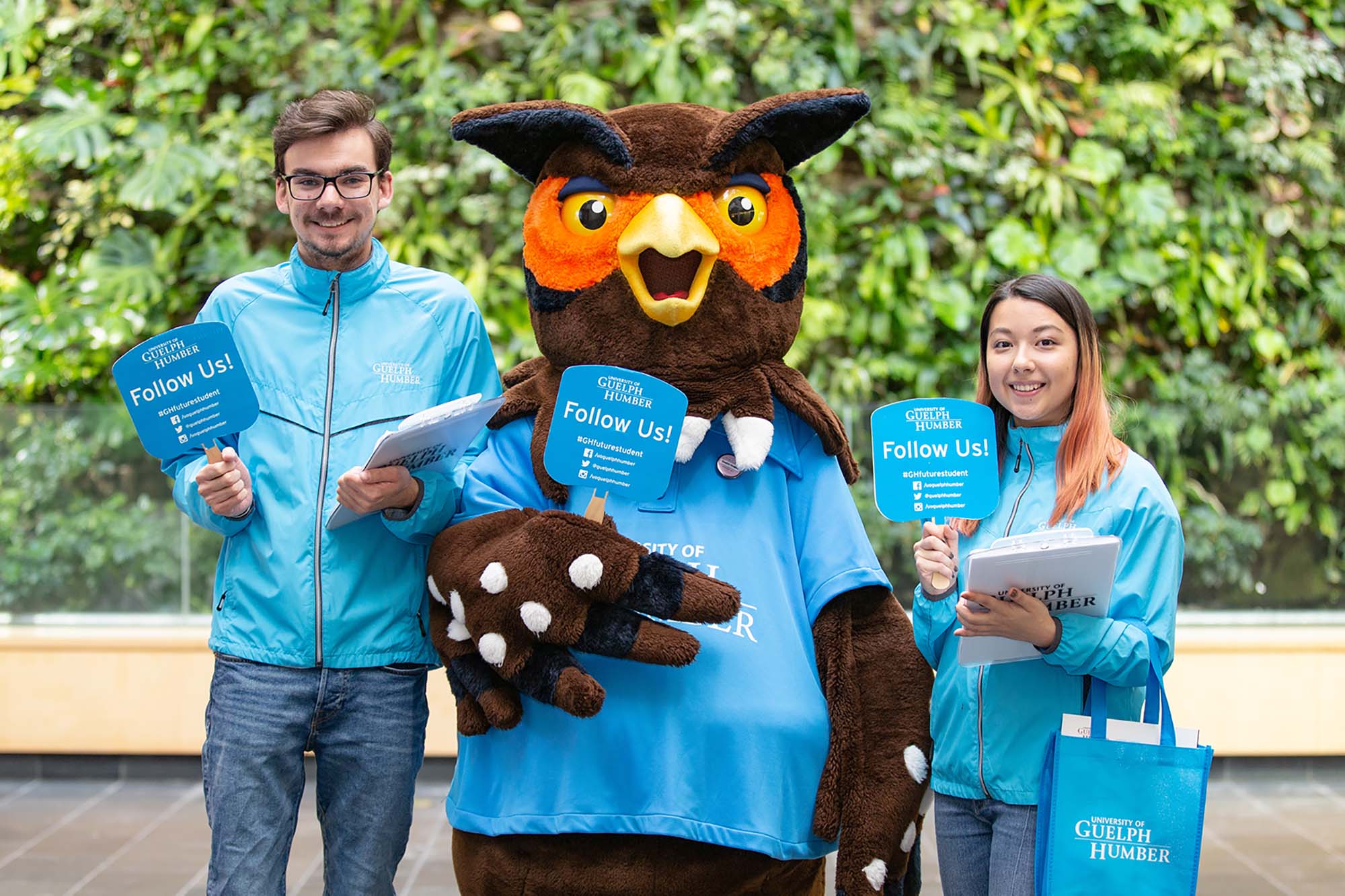 swoop mascot and tour guides