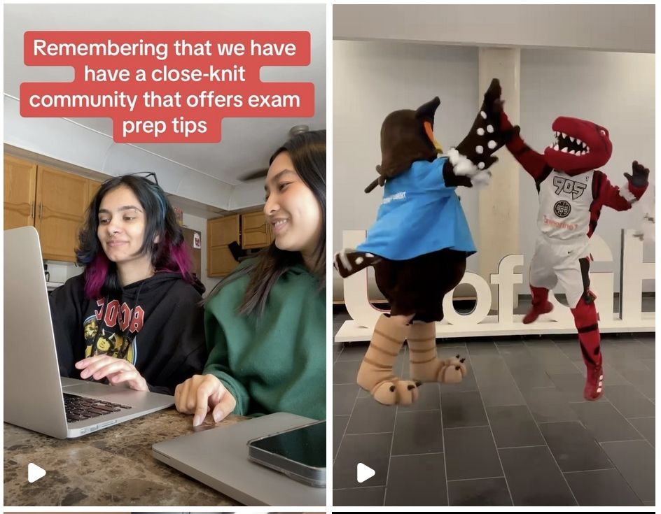 Snapshots of U of GH social media posts