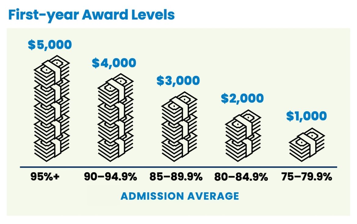 stacks of money to represent the award levels