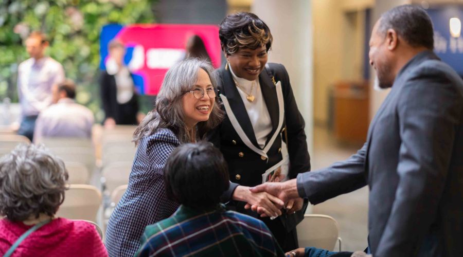 Two people shaking hands