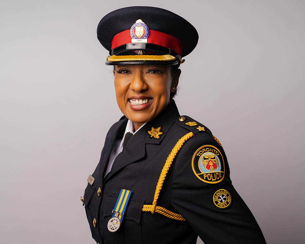woman in police officer outfit